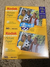 Premium Picture Paper Kodak 4x6 High Gloss 100 Sheets CAT 837 0785 New Sealed