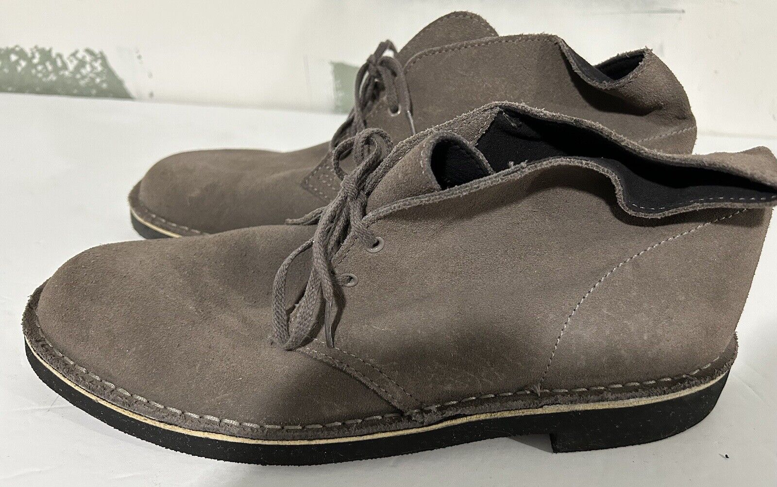 Clarks Originals Desert Gray Suede Leather Boots … - image 1