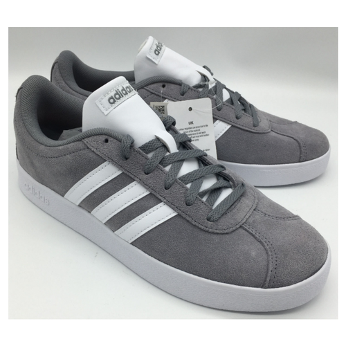 Adidas VL Court 2.0 Originals Tennis Suede Leather Casual Shoe Grey Men SZ  7 NEW | eBay