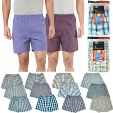 3-12 Pack Mens Boxer Briefs Check Plaid Cotton Shorts Trunk Underwear Size M-2XL
