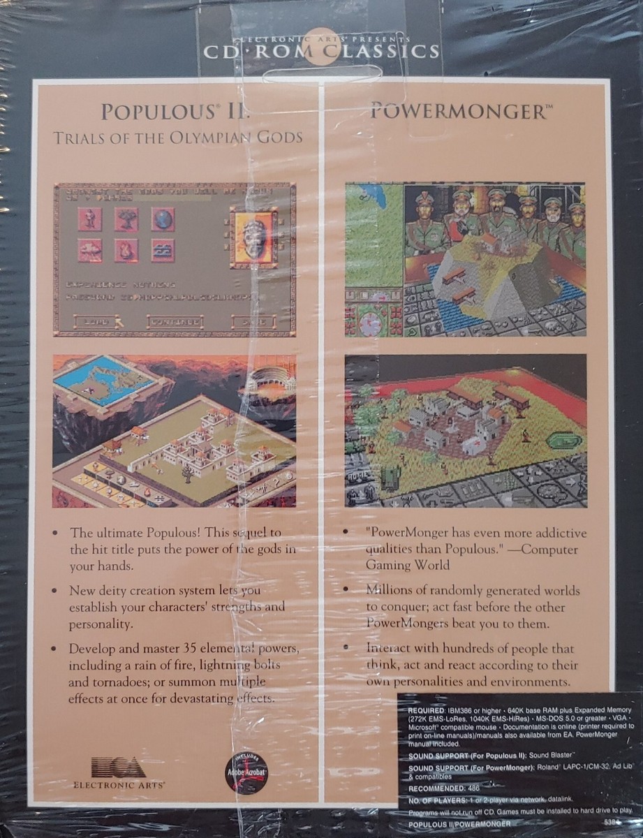 Powermonger – Jeu PC CD-ROM – Version Vintage – Neuf Scellé