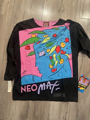 Vtg 1987 NeoMax Tshirt NWT By Peter max Sz L Unisex