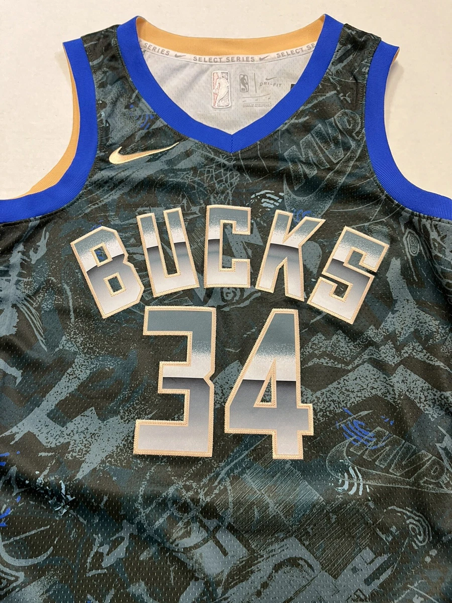 Nike NBA Milwaukee Bucks Giannis Antetokounmpo MVP Jersey Black