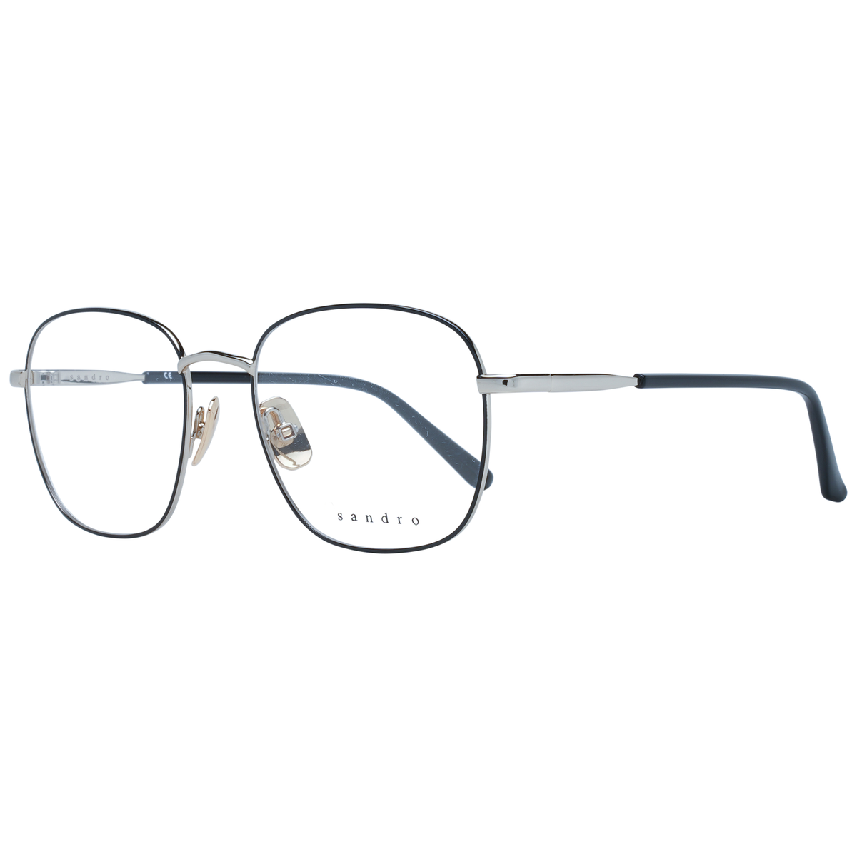 Sandro Black Stainless Steel Glasses Women\'s (Frames) Sandro Eyeglasses SD4015 910 Black Geometric Frames 56mm  main image 3