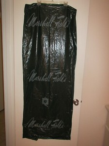 Marshall Field's Green Plastic Bag with White Clock in perfect condition