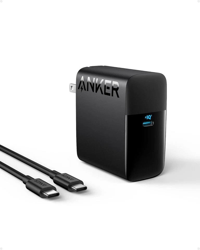 Adaptador Cargador Plegable Anker 100W USB C con Cable USB C de 5 pies para MacBook/Galaxy