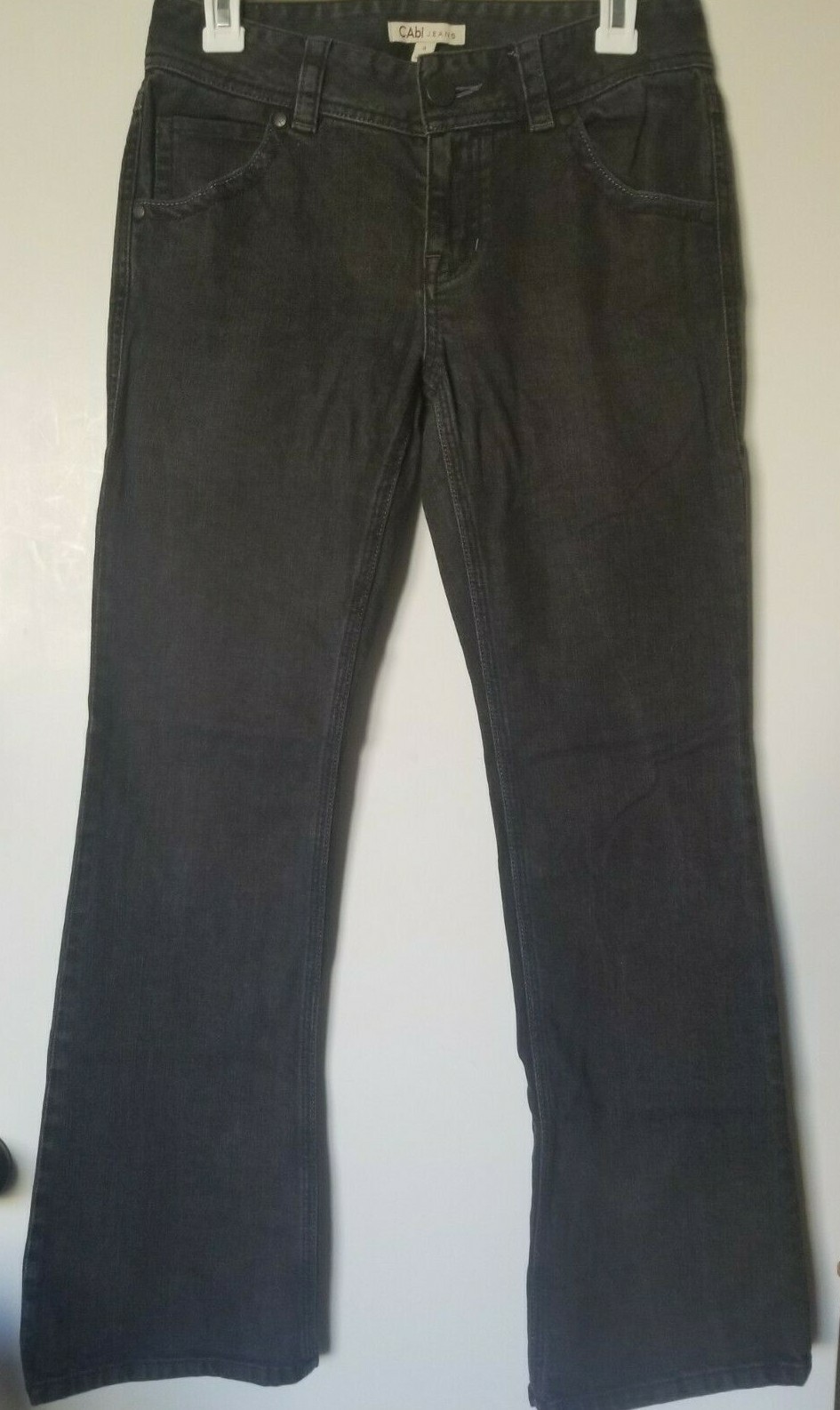 CAbi Jeans Basic Solid Black Wide Leg Zip Up Pock… - image 1