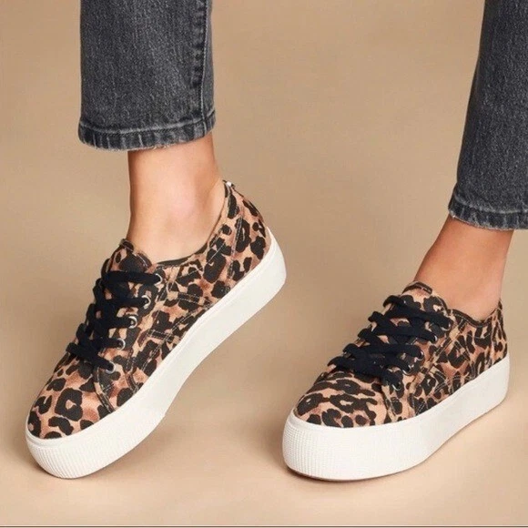 STEVE MADDEN Leopard Print Emmi Platform Sneakers Size 8M eBay