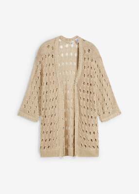 S.Oliver Ajour-Strickjacke Mit 3/4-Arm – Lässiger Oversize-Cardigan Für Frauen, Weiche Baumwollmischung, Luftiges Muster, Perfekt Für Freizeit Und Frühling/Sommer