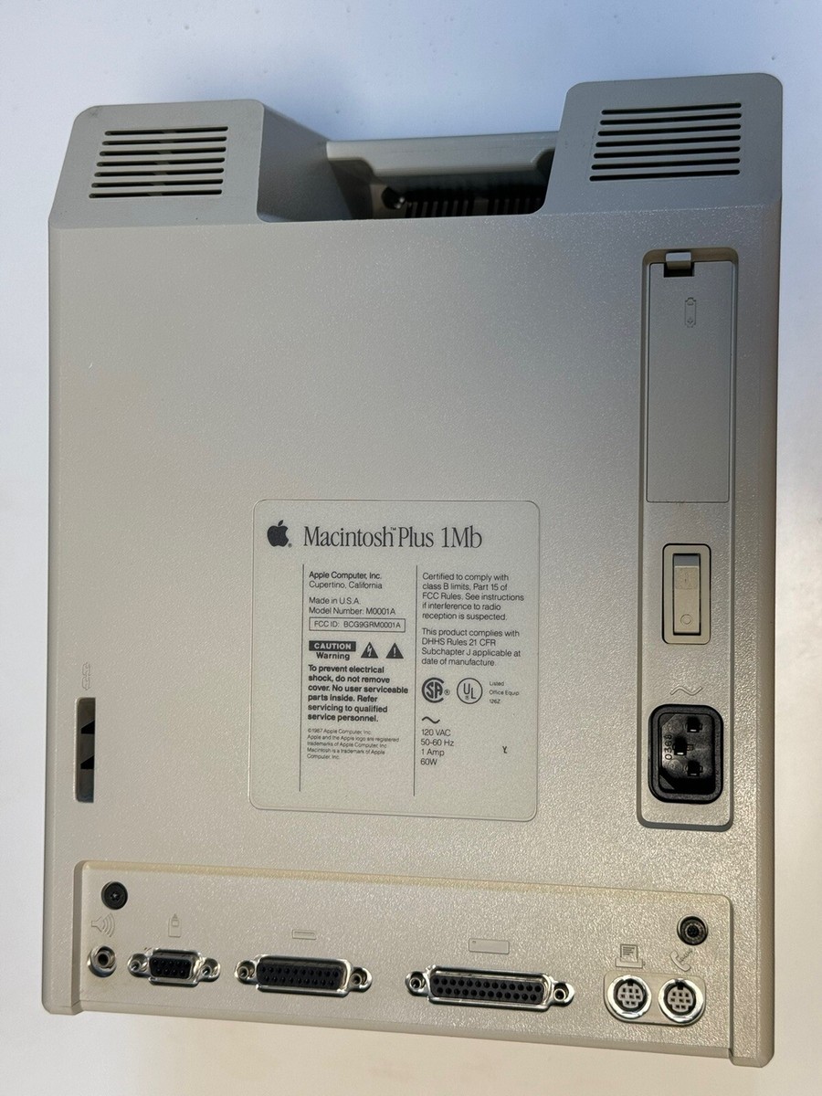 コンピュータ・IT ApplePacificMarketDevelopmentProduction 🍏💻Vintage 80's Apple Macintosh Plus 1MB M0001A W/CAi 40Q