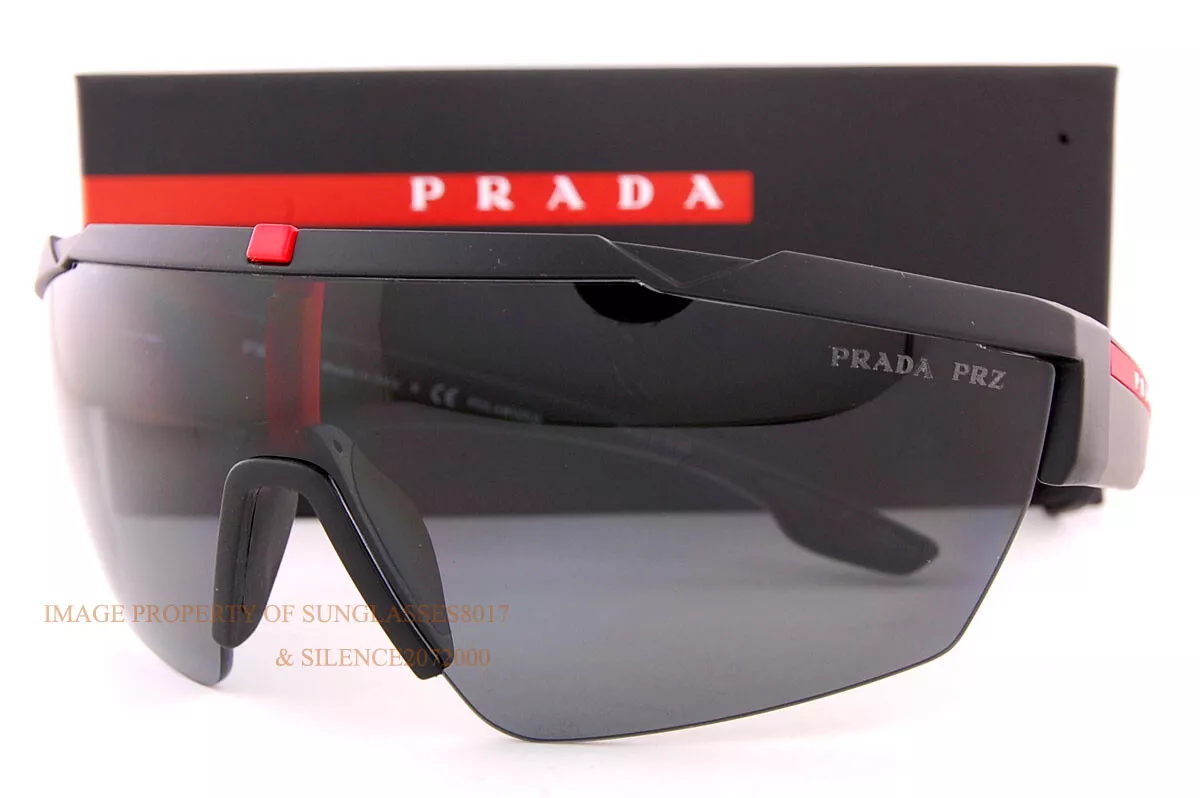 Brand New Prada Sport Linea Rossa Sunglasses PS 03XS DG0 5Z1  Black/PolarizedGrey | eBay