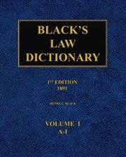 BlackS Law Dictionary   1St Edition (1891): V...