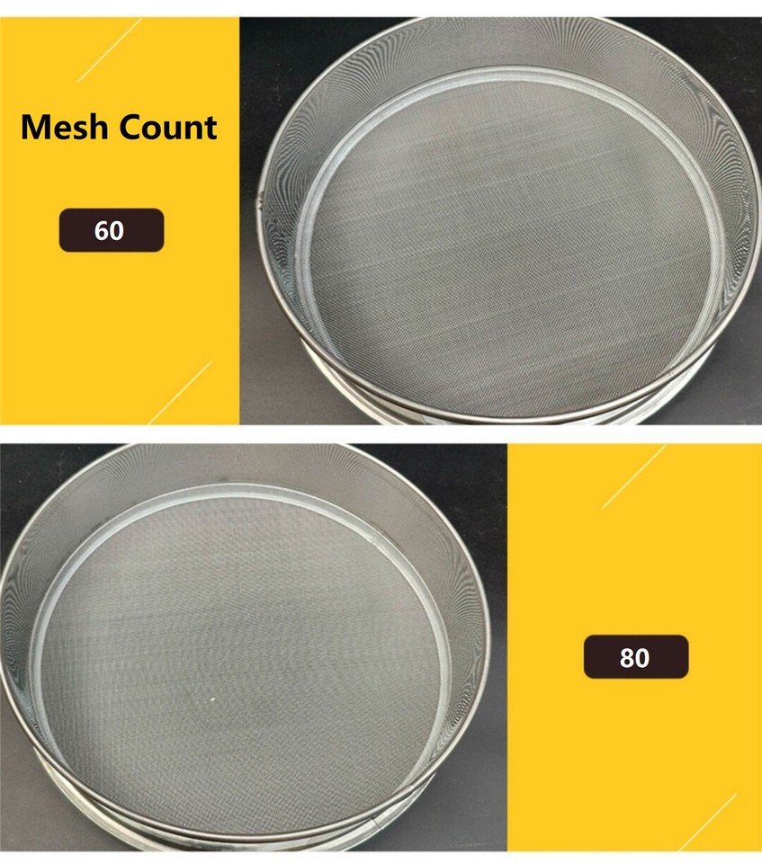 Htong 8 Inch (20cm) Lab Test Sieve - Wire Cloth Mesh Screen - Various Mesh Counts Available