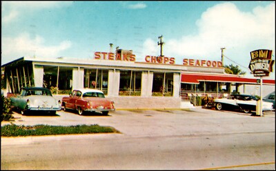 B M Diner 52nd St. and Biscayne Blvd., Miami FL Florida Old Cars Postcard