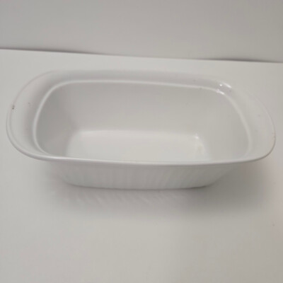 Corning Ware French White Stoneware 11.5x6.5x4 1.75 Qt Bread/Loaf Pan/ Casserole