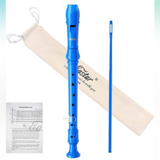 Eastar Soprano Recorder Instrument Kids German Fingering C Key Blue