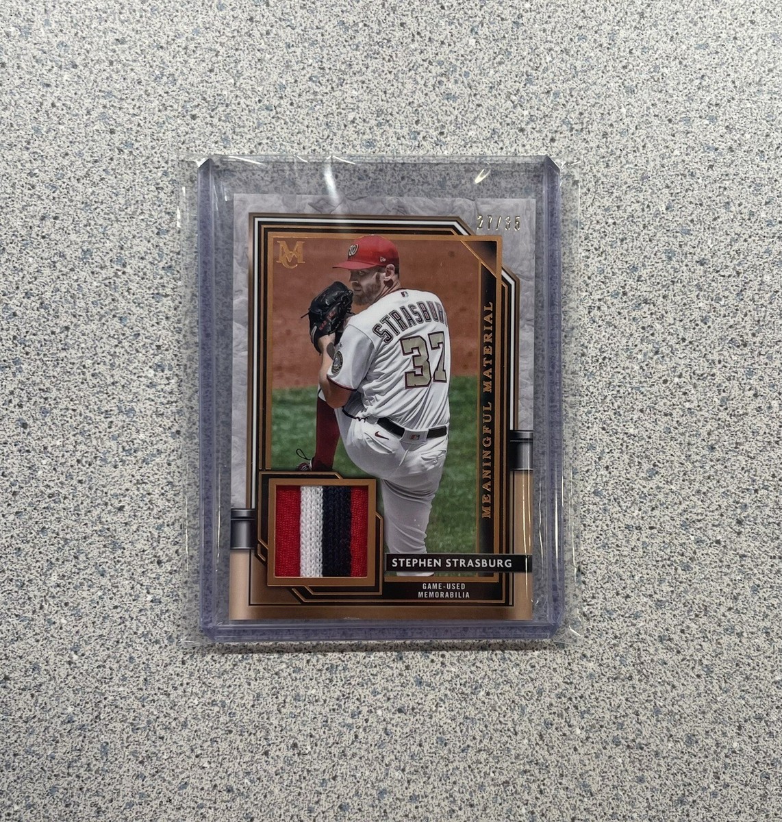 2021 Topps Museum Collection #MMR-SS Stephen Strasburg Game Worn Patch /35 RARE 2021 Topps Museum Collection #MMR-SS Stephen Strasburg Game Worn Patch /35 RARE