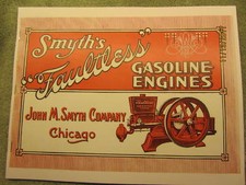 1910s John Smyth Co Faultless Gas Engine  Color Catalog All sizes