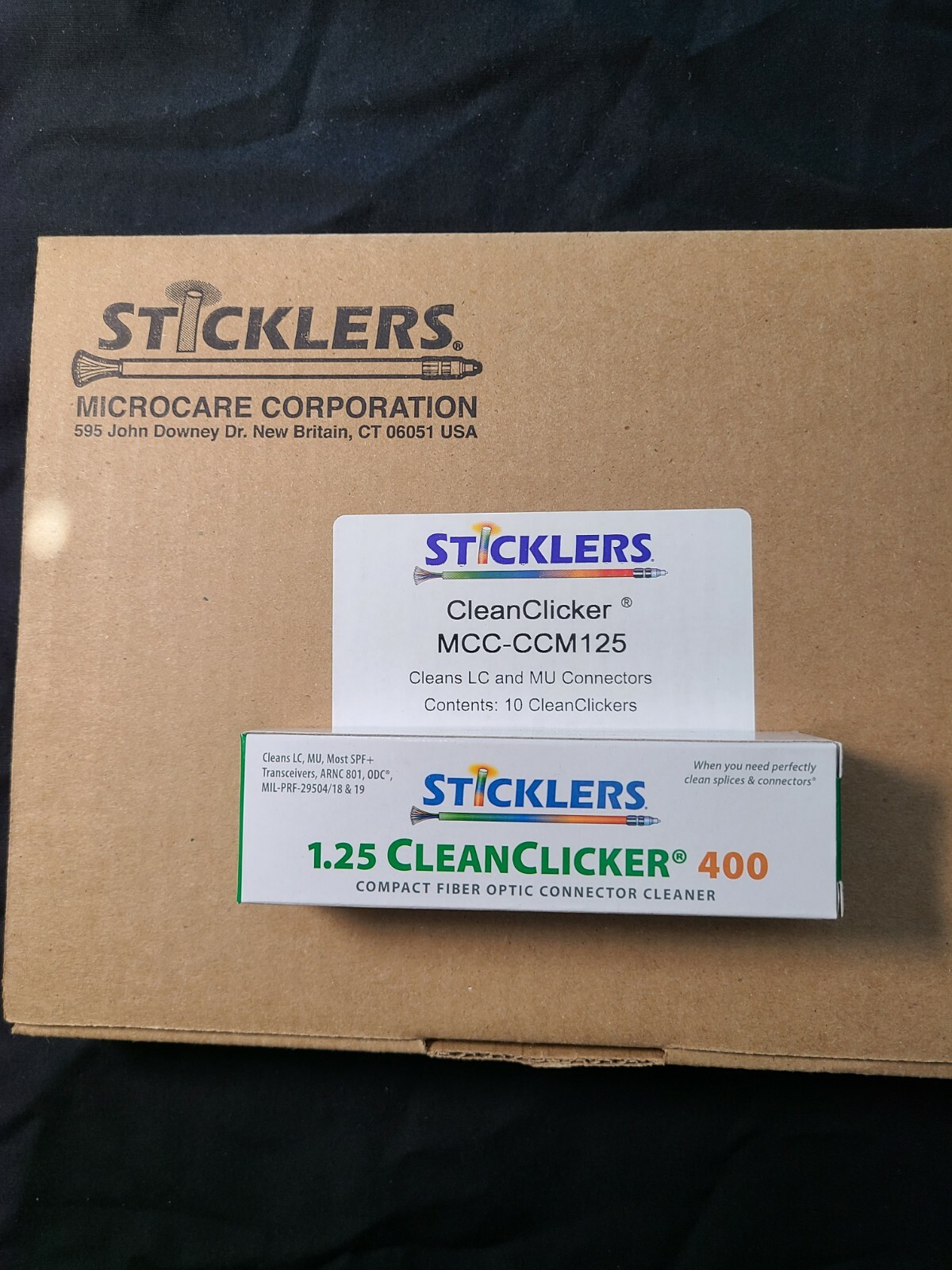Sticklers LC MU 1.25mm 400 MCC-CCU125 Cleanclicker ODC ARINC801 NECON 4 ...