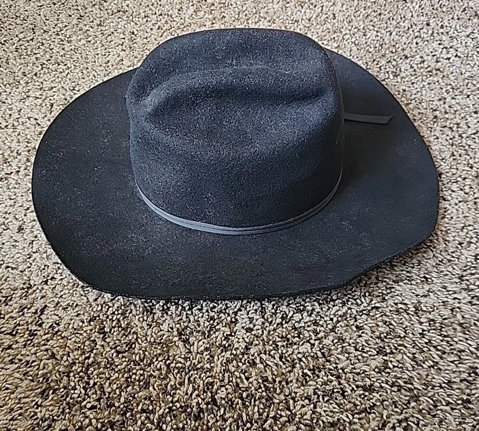 Sombrero de Vaquero Vintage Bailey Negro 100% Lana COLT Talla 6 3/4 ¡Excelente Estado!  Foto 2 de 4