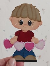 Paper Piecing VALENTINE'S Day, HEART boy, scrapbook, embellishment, Love