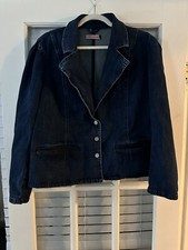 Dark Blue East Adeline Denim Jacket Plus Size Very Stretchy 1x
