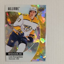 LUKE EVANGELISTA - 2023-24 UD Allure Hockey Yellow Taxi Rookie #136 Predators