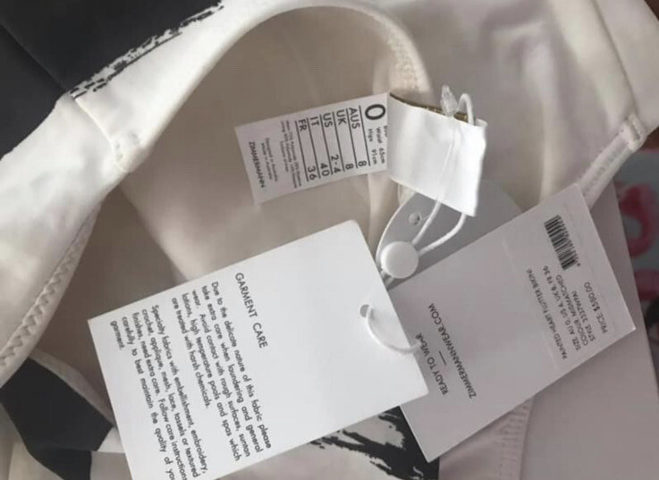 BNWT Zimmermann painted heart flutter bikini size 0 BRUSHSTROKE RRP $580