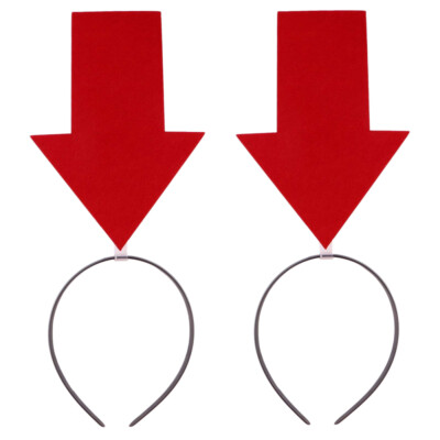 2 Pcs Arrow Headbands Arrowhead Shape Headdress Funny Props Miss