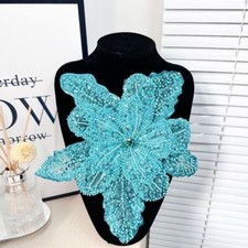 3D Flower Embroidery Bridal Applique Lace Sequin Beaded Wedding Sew on Patches