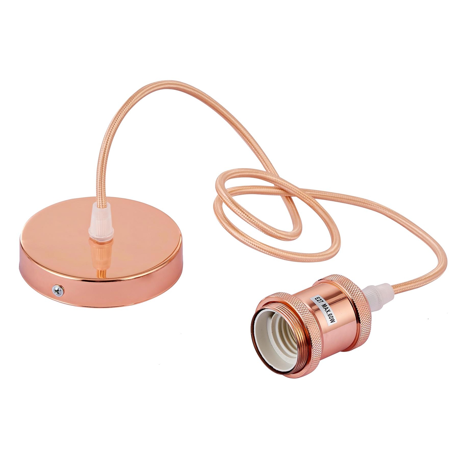 Innoteck Vintage Ceiling Pendant Lamp Holder(E27) - Rose Copper