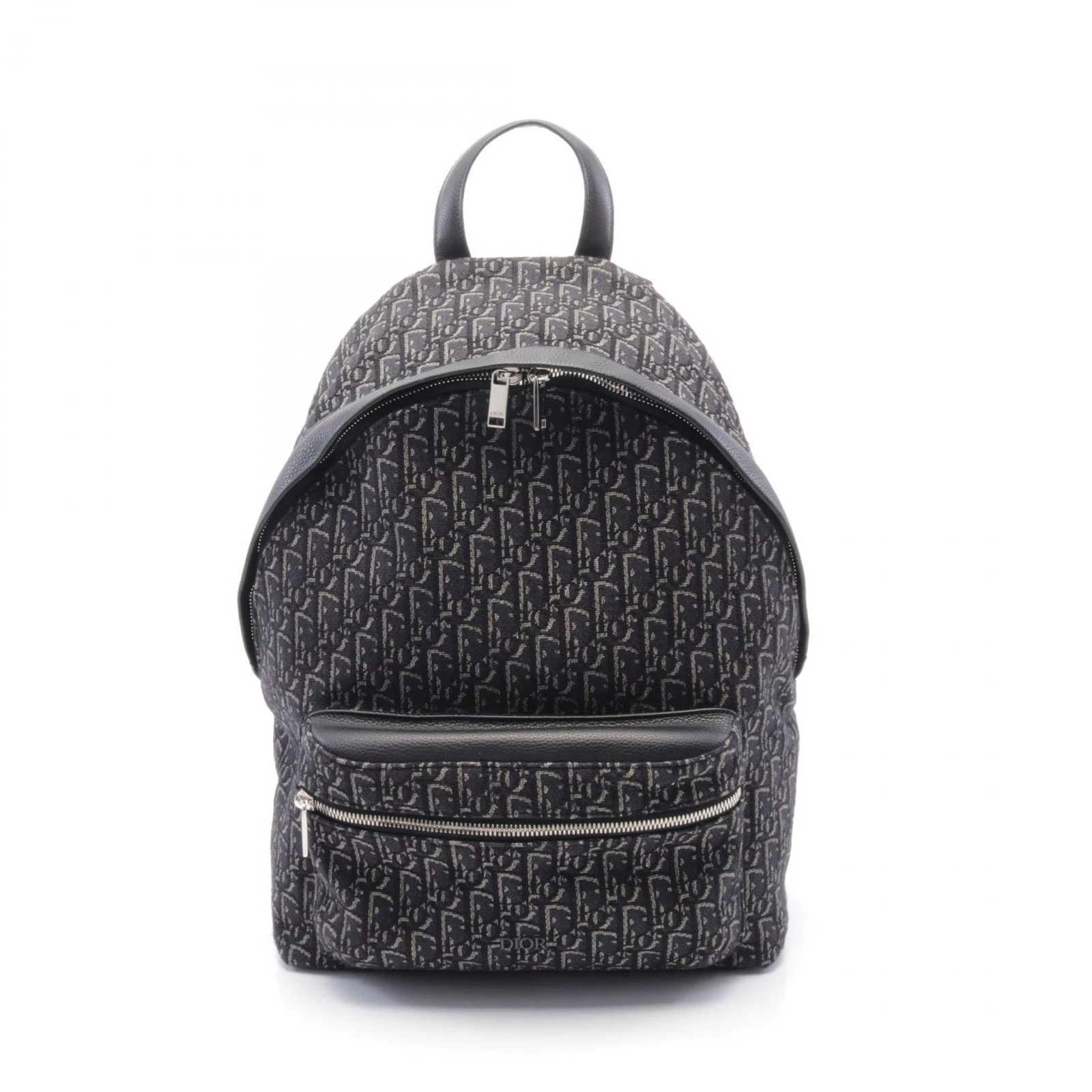 Sac à dos Chrisitan Dior oblique jacquard sac à dos 1VOBA088YKY cuir bleu marine noir