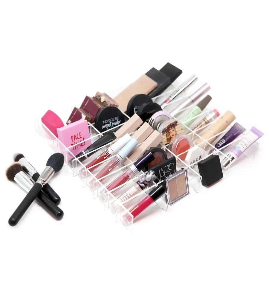 Organizer trucchi cassetti, Porta trucchi acrilico, Divisori, Make-up Organizer  - Immagine 2 di 4