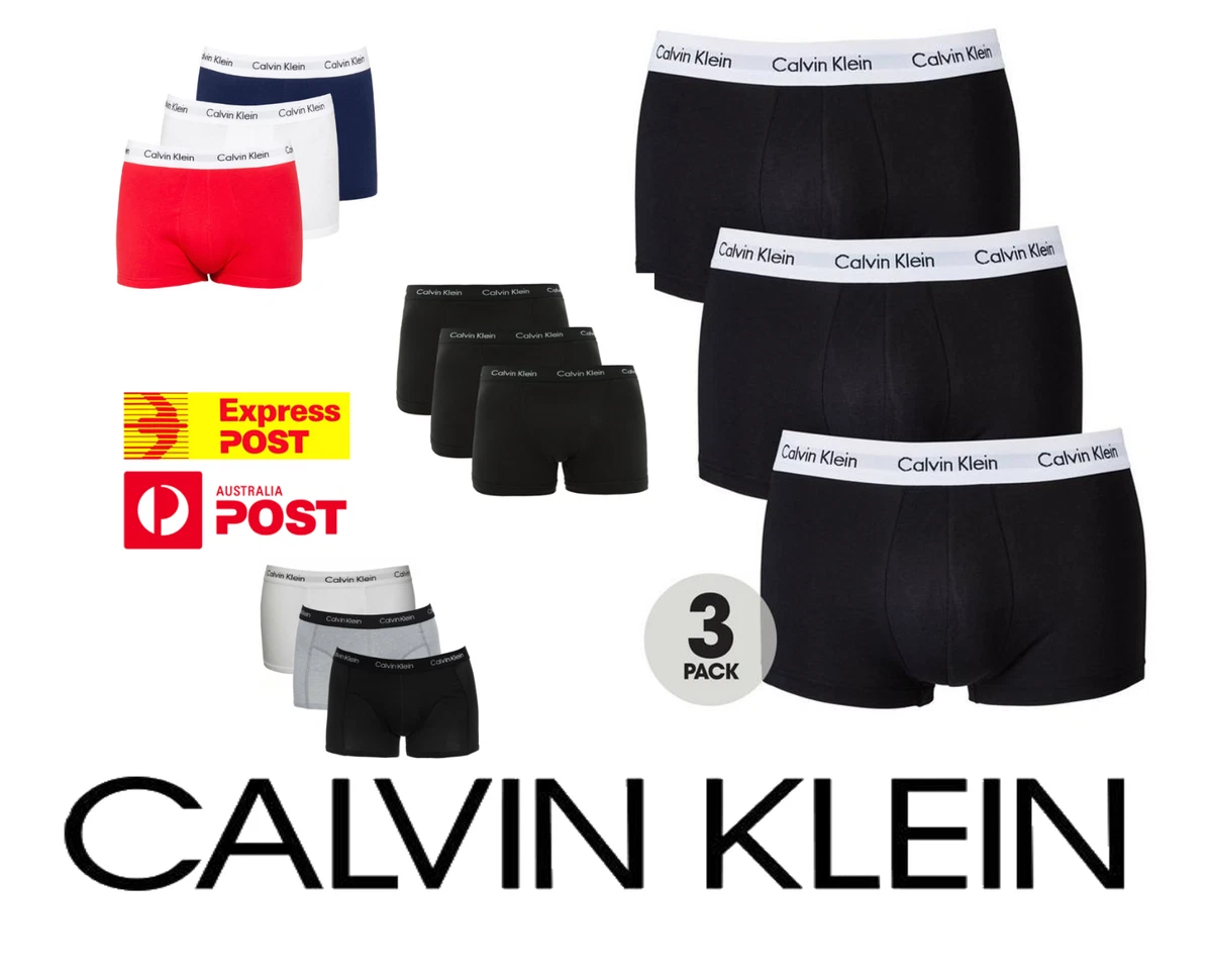 Genuine Original Calvin Klein CK Men's Cotton Classics Trunks Underwear 3  Pack