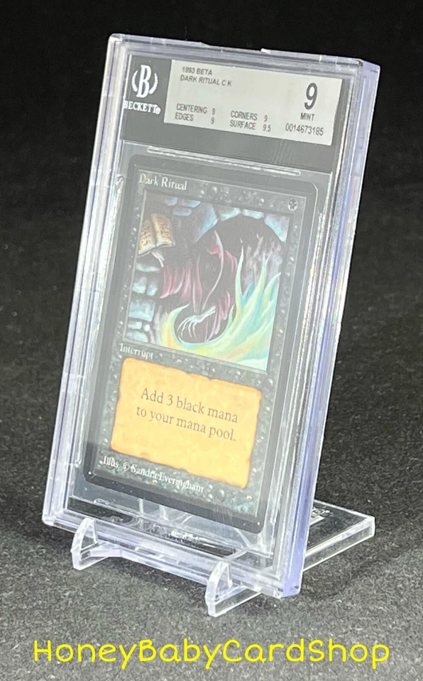 MTG Limited Edition Beta 1993 Dark Ritual BGS 9.0Q+ (Quad+) MINT OldSchool 93/94 - Image 3 of 4