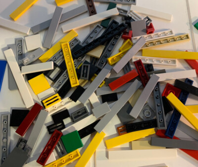 LEGO 120 pc Assorted Finishing Tiles Lot Flat Finishing Bricks Blocks Random
