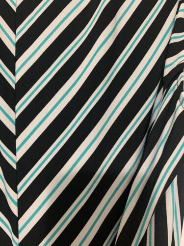 Abito Lane Bryant a righe maxi lungo 22/24 spalle fredde vita elasticizzata nuovo - Foto 8 di 11