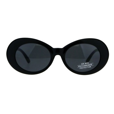 Womens Vintage Fashion Sunglasses Oval Frame Half Shiny Half  display picture 1