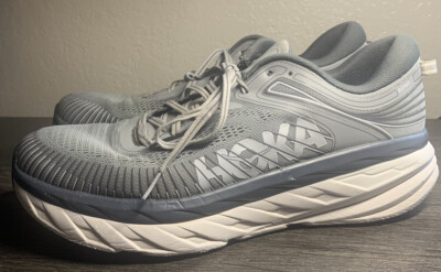 Hoka One One Bondi 7 Men\'s Wild Dove / Dark Shadow Running Shoes size‎ 9.5 HOKA Men main image 4