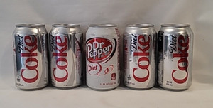 Hidey Holes Lot of 5 Coca Cola Dr Pepper Coke Can Safes Hide $ in Plain Sight