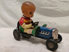 Vintage Rare Japanese TIN Number 7 Race Car With Boy. Presents well. Unique. wow