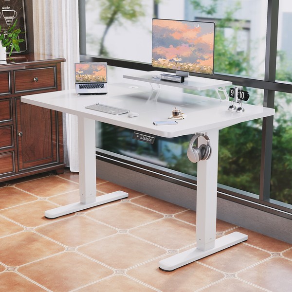 Gunji 120/140Cm HöHenverstellbarer Schreibtisch Elektrisch Stehtisch Mit Desktop-image