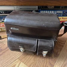 Vintage Nikon FB-5 brown leather camera case