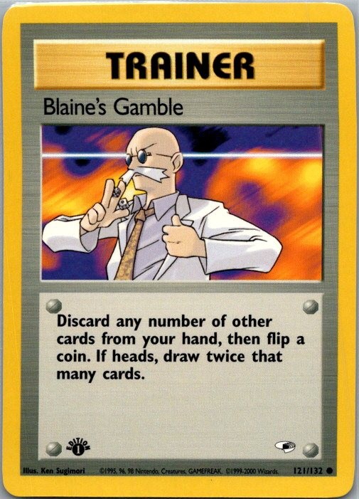 Blaine's Gamble Gym Heroes 121/132 NM 1st Edition
