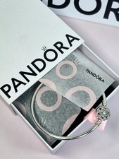 Genuine Pandora Moments Snowflake Bangle, New With Packaging, 19cm, Retired 