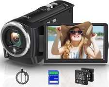 2.7K Video Camera Camcorder QHD 56MP YouTube Vlogging Camera Webcam 16X Digital