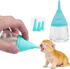 Pet Feeding Bottle for Puppies and Kittens, 40ml Cyan