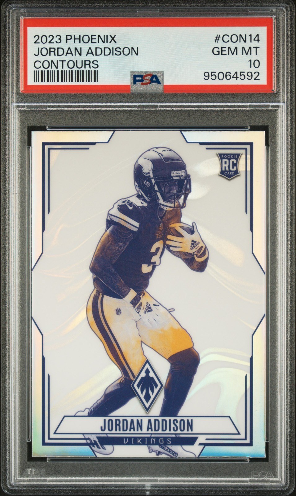 2023 Panini Phoenix Contours #CON14 Jordan Addison PSA 10