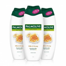 Image of Palmolive Naturals Milk & Honey Shower Gel Body Wash Pack of 3X 500ml