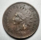 1869 INDIAN CENT   AU+ DETAILS   KEY DATE  #2083